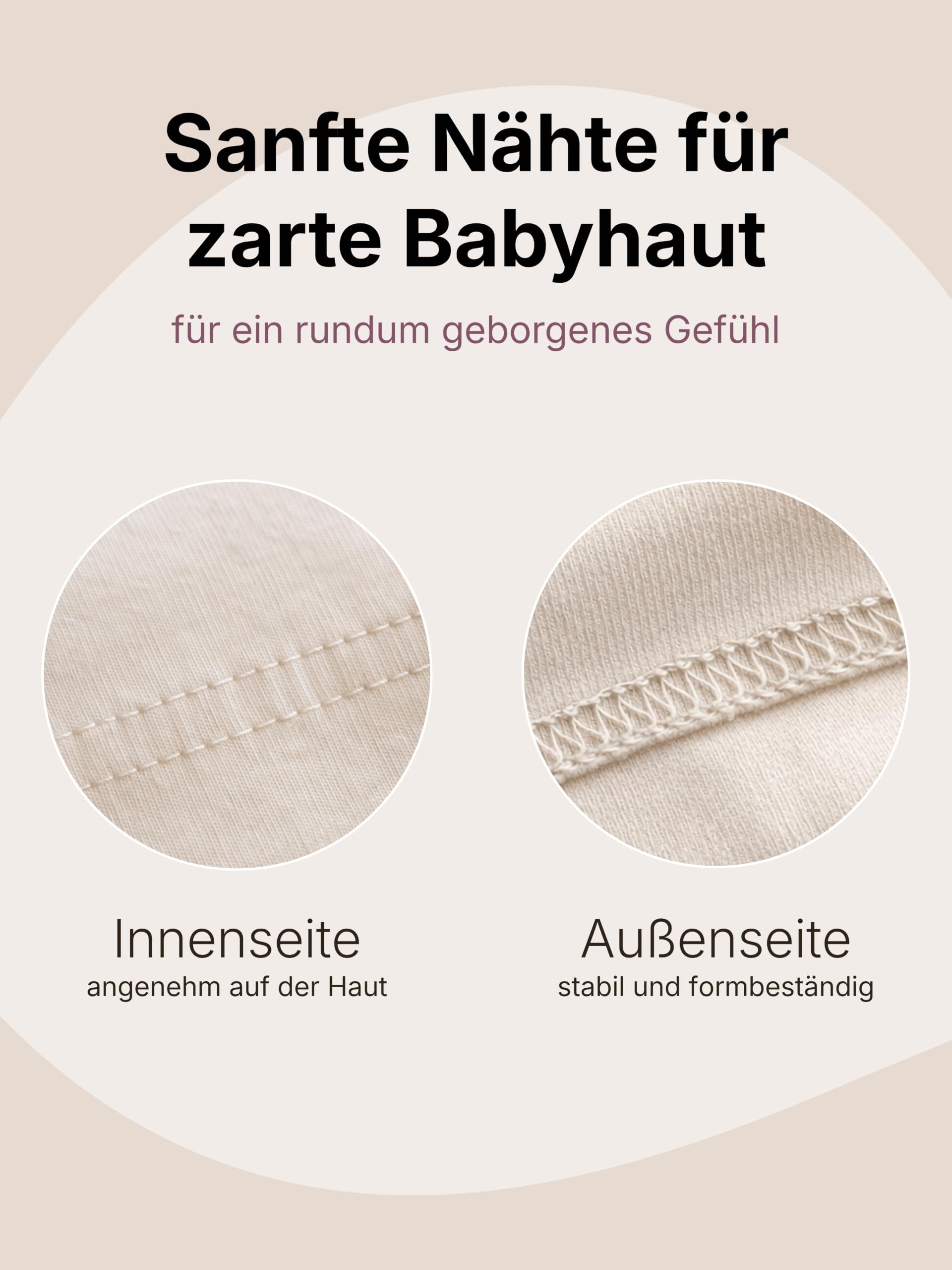 Bandeau Peau à Peau pour Nouveau-Nés - Support Kangourou - Qualité Bio, Couleur Beige, Taille XL