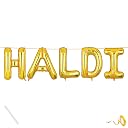 Mystic Toy Store Haldi Banner Gold for Wedding Home Boys Girls Men Women Foil Balloon Decoration Decor Celebration Golden gallery image