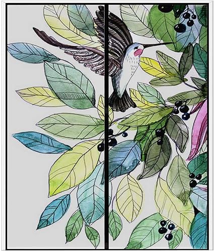 Película de privacidad esmerilada sin pegamento, película de puerta de vitrales, reflectante estática, control de calor, anti UV, decoración de