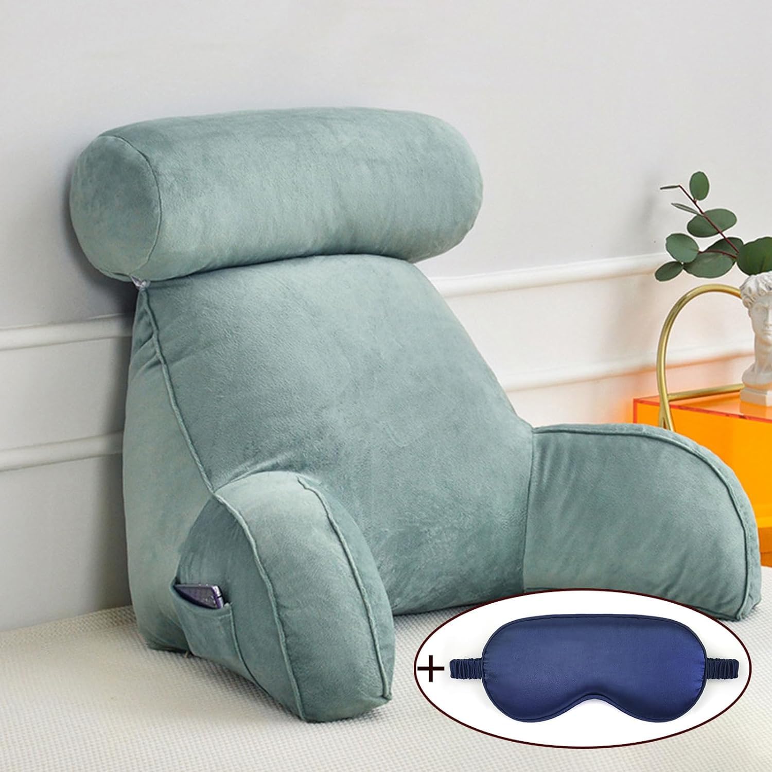 Oreiller de lecture Water Blue : un cocon de douceur avec ce coussin de dossier