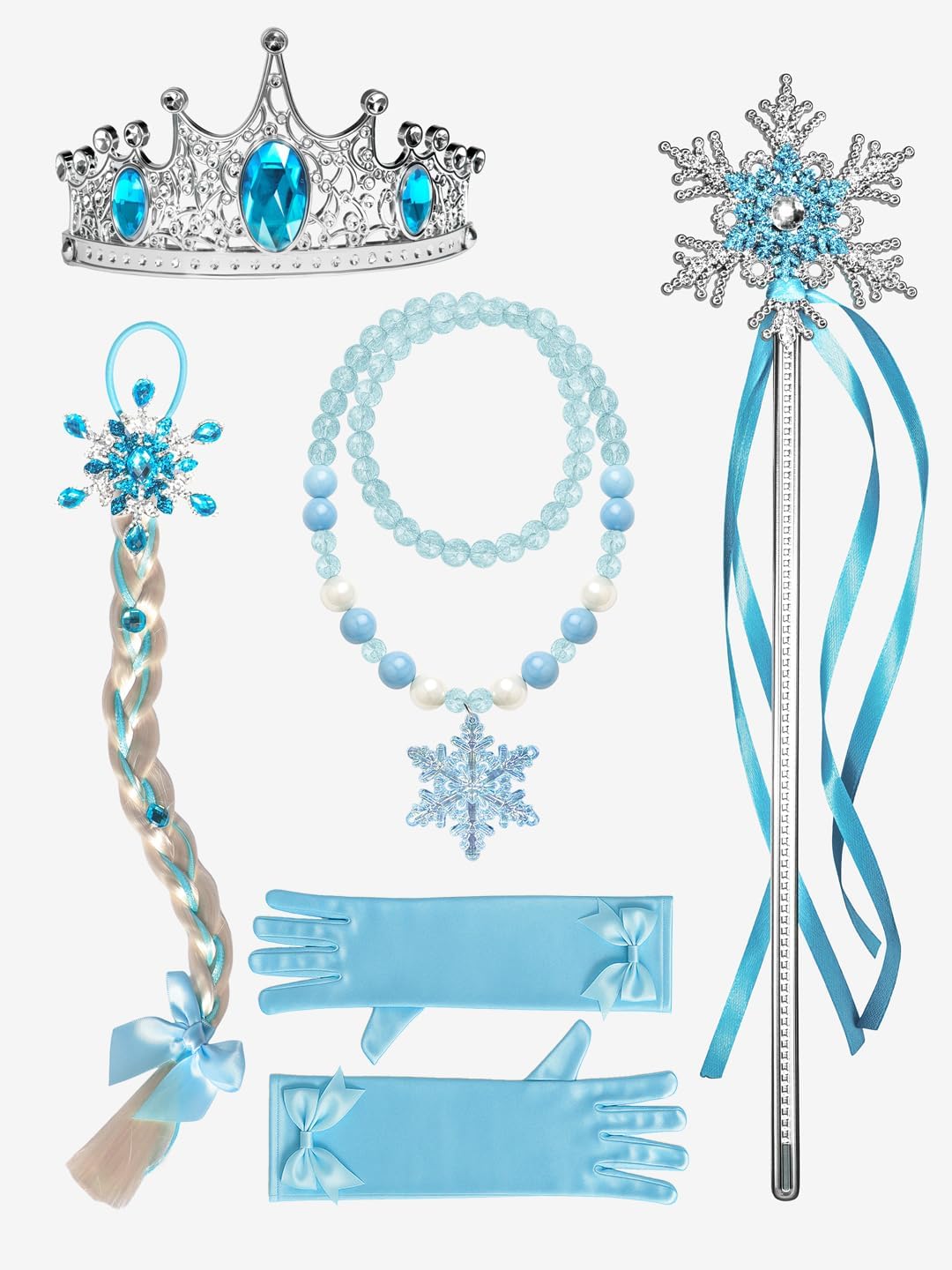 Princess Dress Up for Girls RGB LED Light Up Syncs Music, Princess Birthday Dress Halloween Costume for Girls 3-10 - Image 6