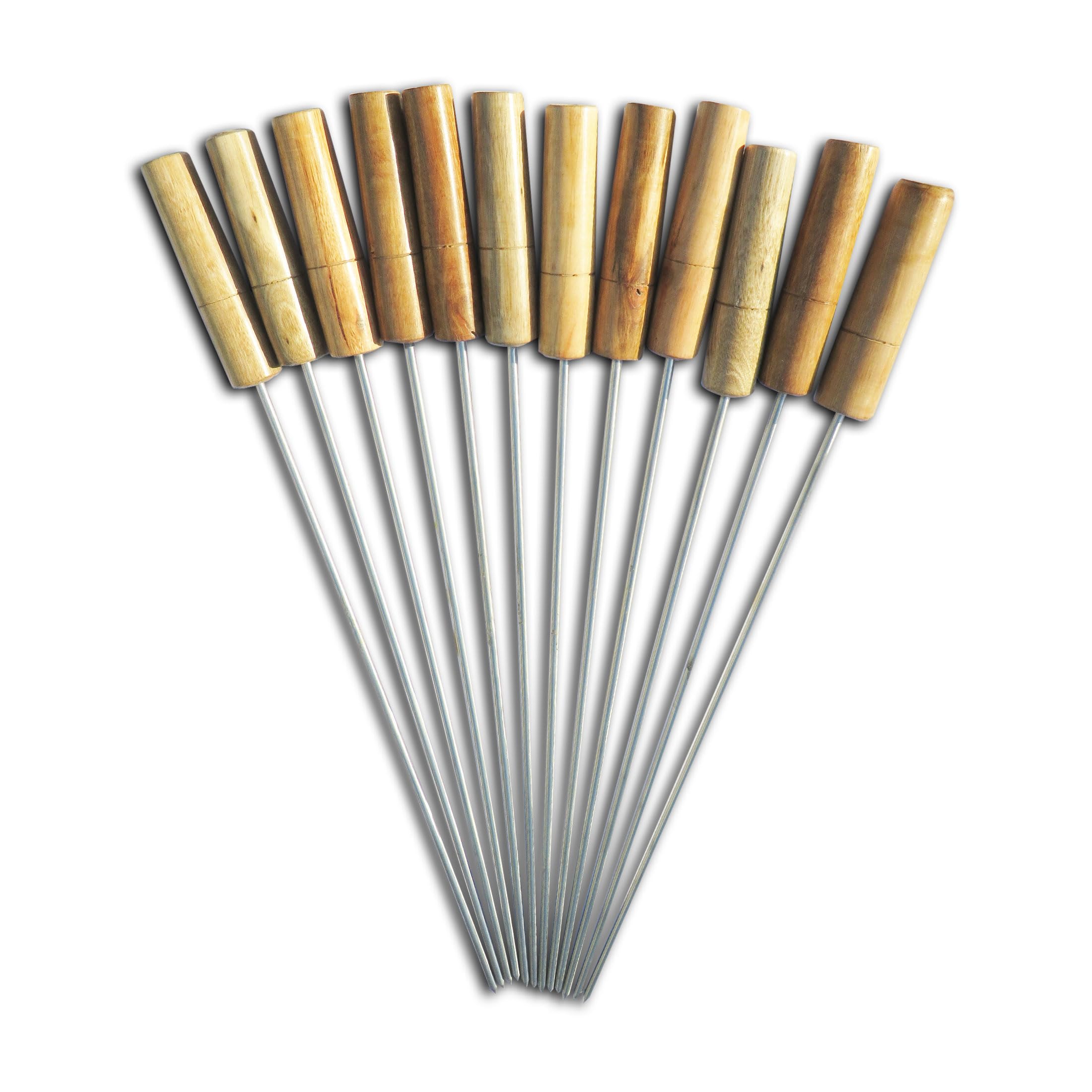 PRASTIKAA Electric Barbeque Skewer Thick Long Wooden Handle 4mm Diameter Perfect for Grilling Foods,Grilling Meat, Vegetables, Seafood Ideal for BBQs, Parties, and Camping (Set of 12 Pcs) (B0D148LY2P) Amazon Price History, Amazon Price Tracker