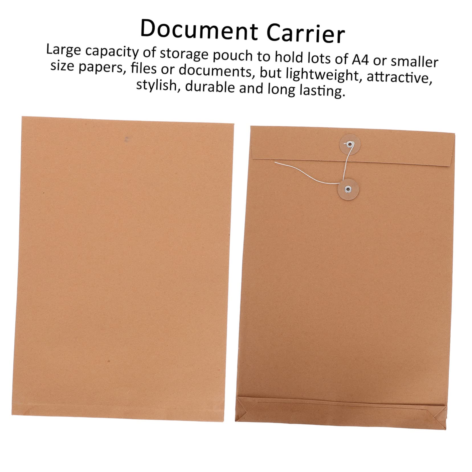 Housoutil 25pezzi Cartella Portadocumenti in Carta Kraft Organizer Per Documenti Formato Leggera e Resistente Per Ufficio Scuola e Viaggi