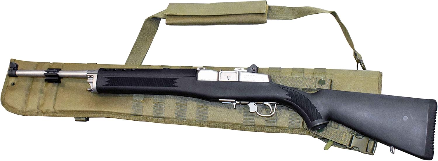 Trinity scabbard Padded Case for Savage stevens 320 Tactical case Hunting Storage Soft Range molle Holster Bag Shoulder Military Security atv Horse Motorcycle Truck Quad Carry Padded Bag Green 34 in