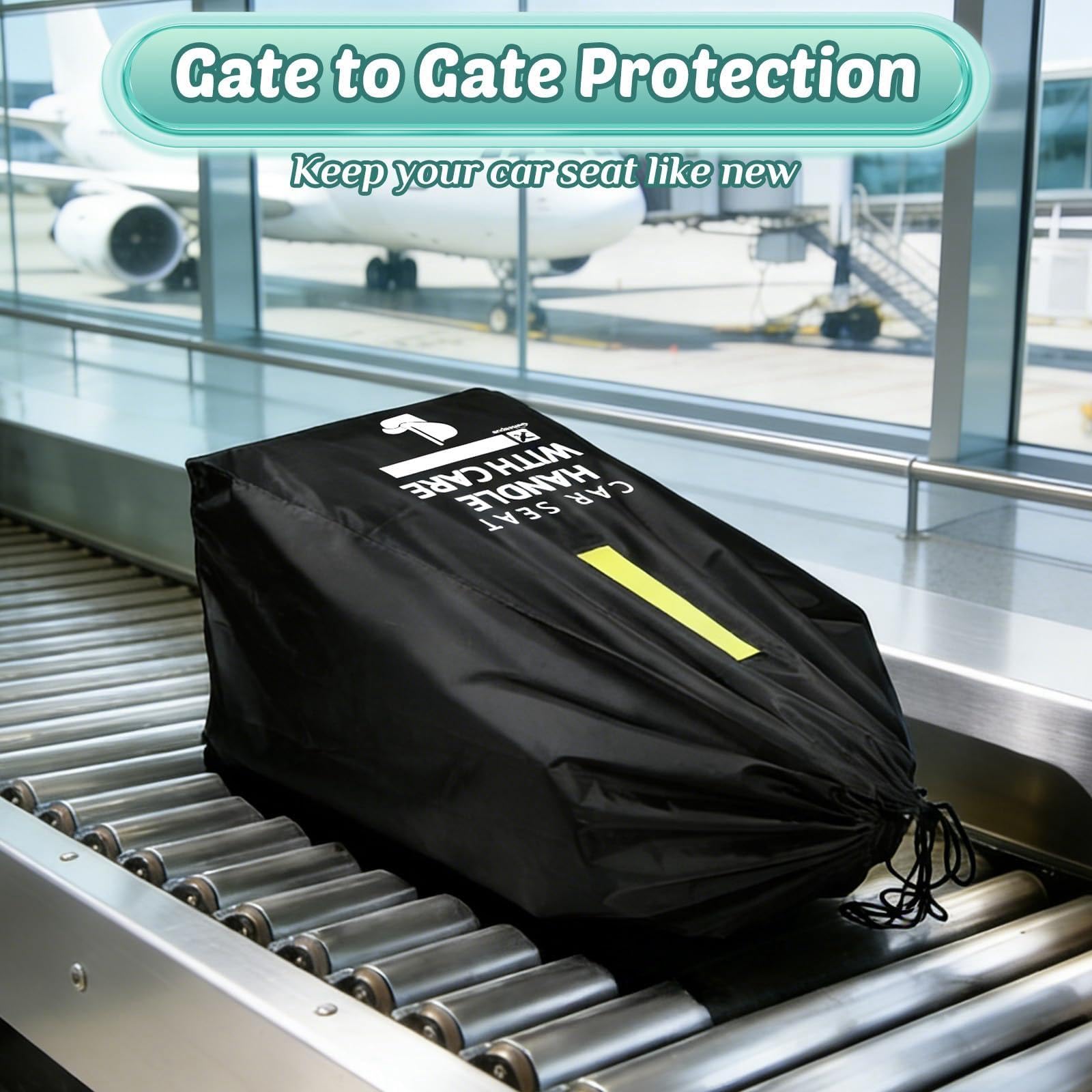 Borsa Seggiolino Aereo Borsa Trasporto Seggiolino Auto Copertura Seggiolino Borsa Seggiolino Universale Materiale Oxford Impermeabile E Lavabile, Style B