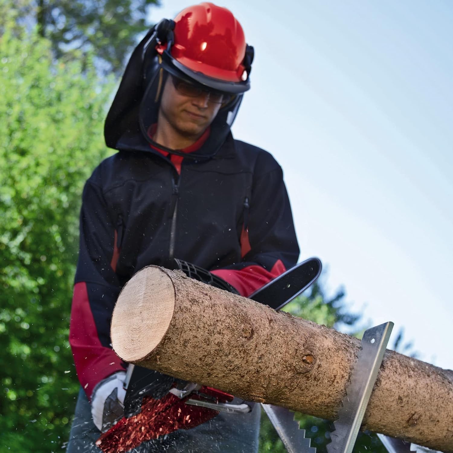 Einhell Elektro Kettensäge GE-EC2240 (2200 Watt, 375 mm Schnittlänge, Oregon Kette und Qualitätsschwert, Softstart, Rückschlagschutz und Kettenfangbolzen)