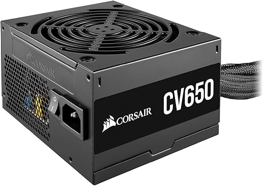 Corsair CV650, CV Series, 80 Plus Bronze Certified, 650 Watt Non-Modular Power Supply – Black
