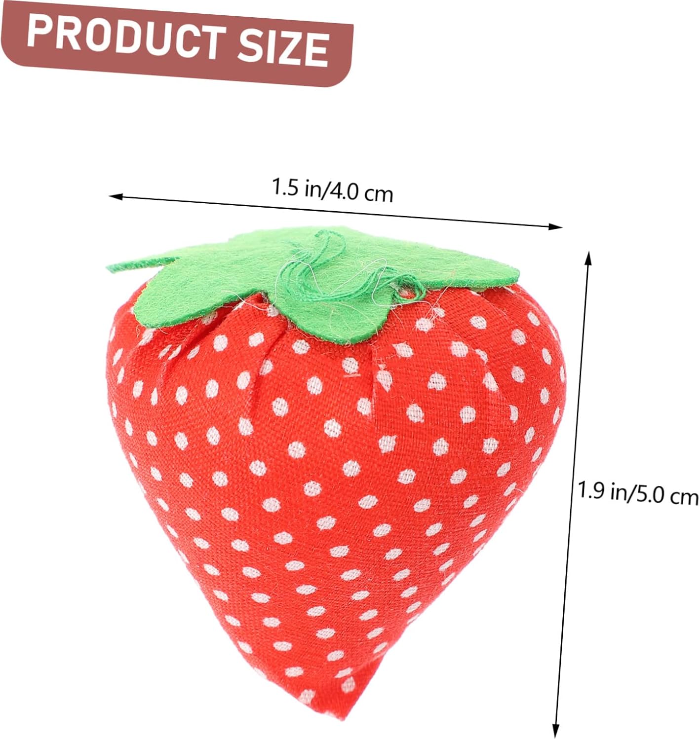 ULDIGI 50pcs Strawberry Needle Cushions Holder Sewing Pin Cushions for Easy Needle Storage and Handcraft Projects