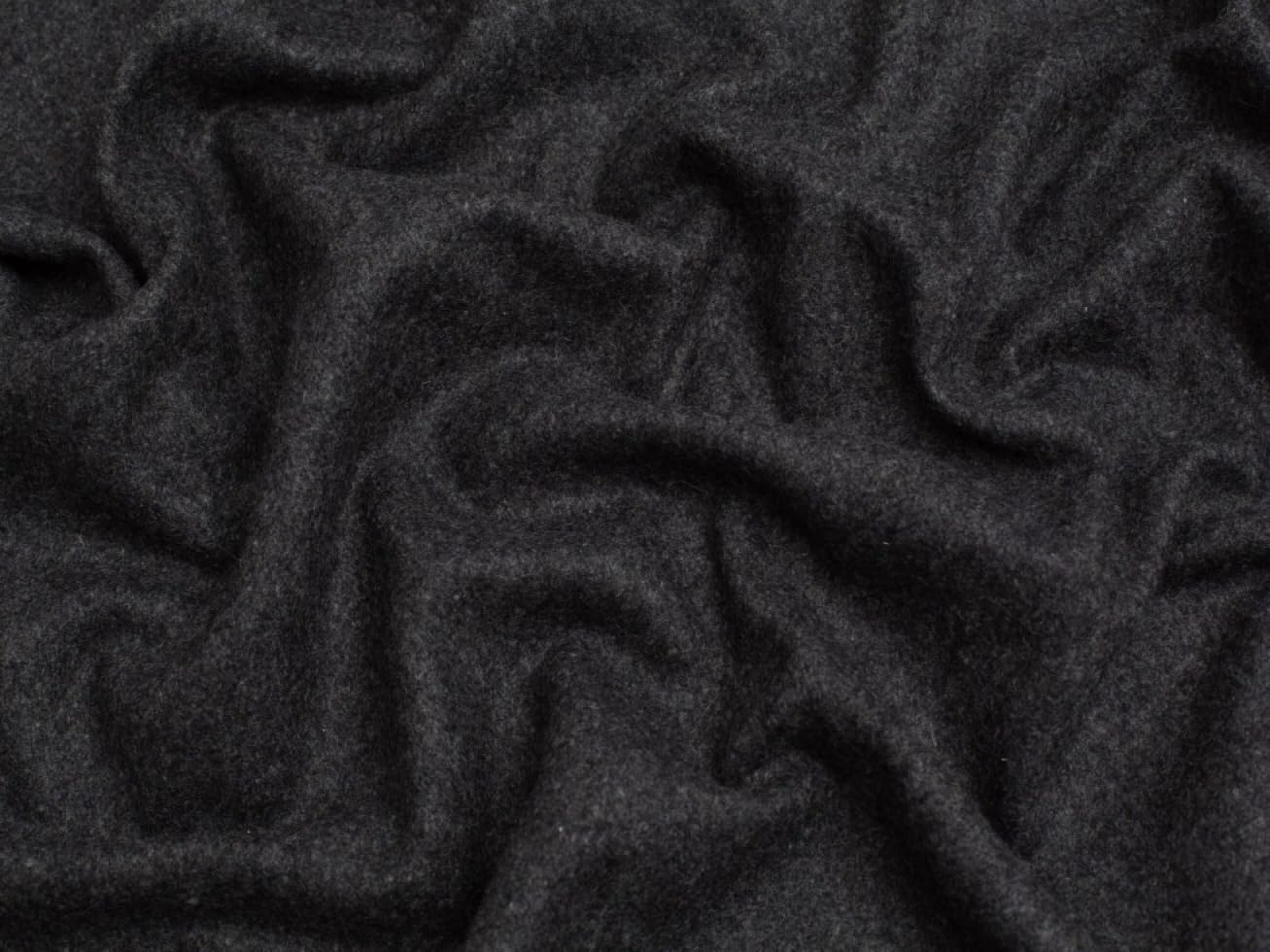 Minerva Crafts Melton Wool Blend Coating Dress Fabric Charcoal - per Yard
