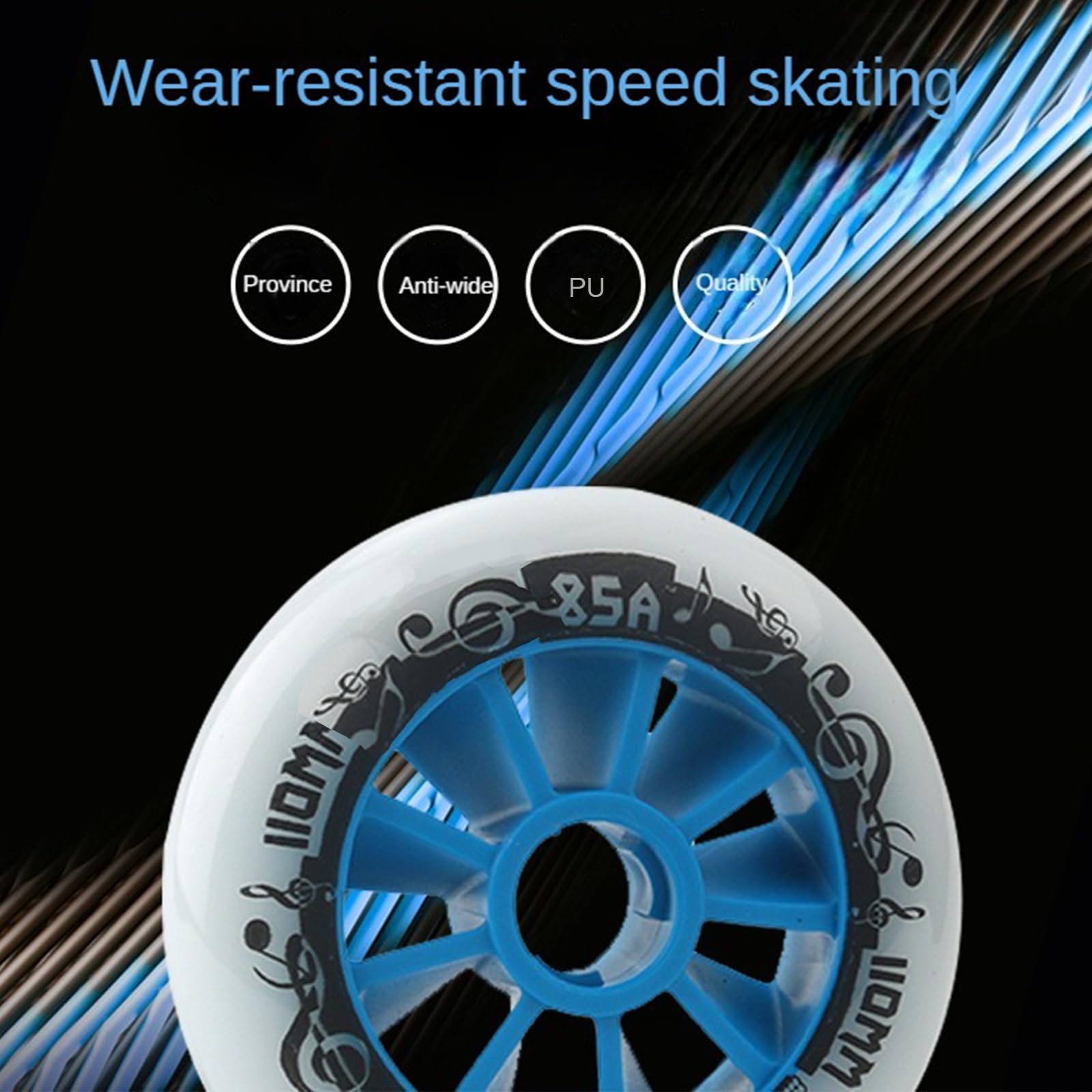 8er Pack Inline Skate Rollen Rollschuh Skating Räder Inline Rollen für Outdoor 90 mm 100 mm 110 mm Ersatz mit ABEC 9 Kugellagern Härte 85A erhöhte Geschwindigkeit