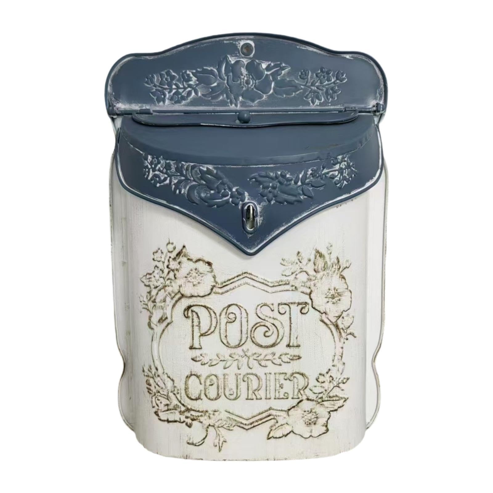 Vintage Mailbox Letter Box Sturdy Wall Mount Mailbox for Garden Outside Gate|Home & Garden|1x Vintage Mailbox-image-38