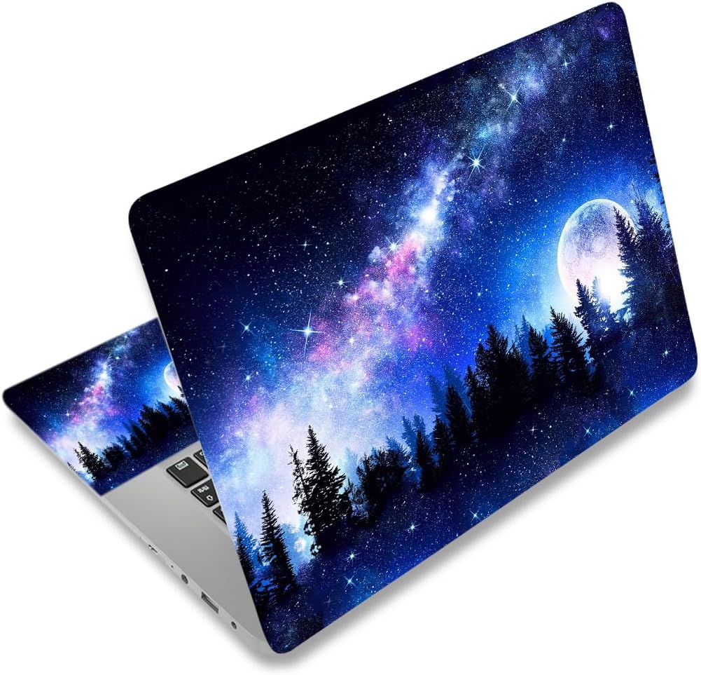 Blue Galaxy Forests Laptop Skin