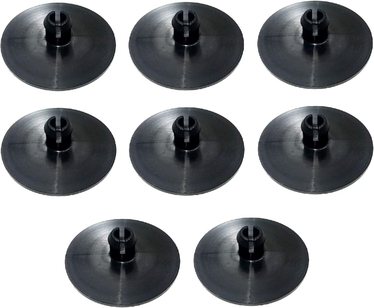 8 PCs 2 Inch 2" Leaf Spring End Tip Wear Pad Anti Squeak Insert Cushion Plastic Silencer Block Round