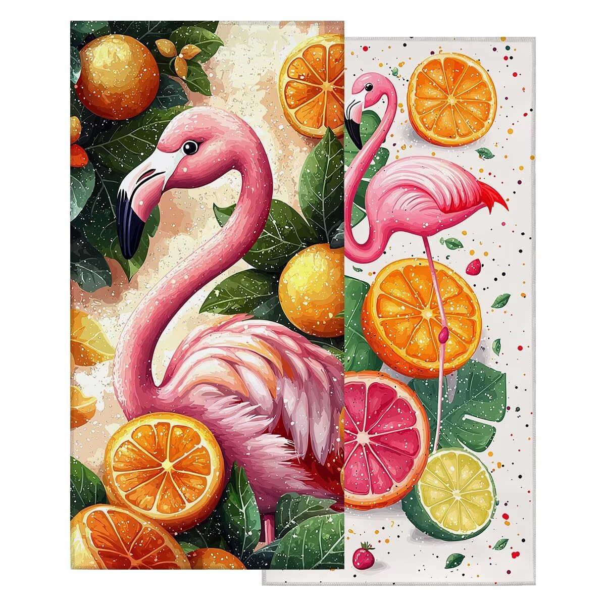 Juego de 2 Toalla Playa Grande 80x160 cm, Secado Rapido Toalla Microfibra Gimnasio, Antiarena Toallas de Playa flamencos, Grande Ligera Compacta Toallas Microfibra Mujer Hombre para Yoga Viaje -4720