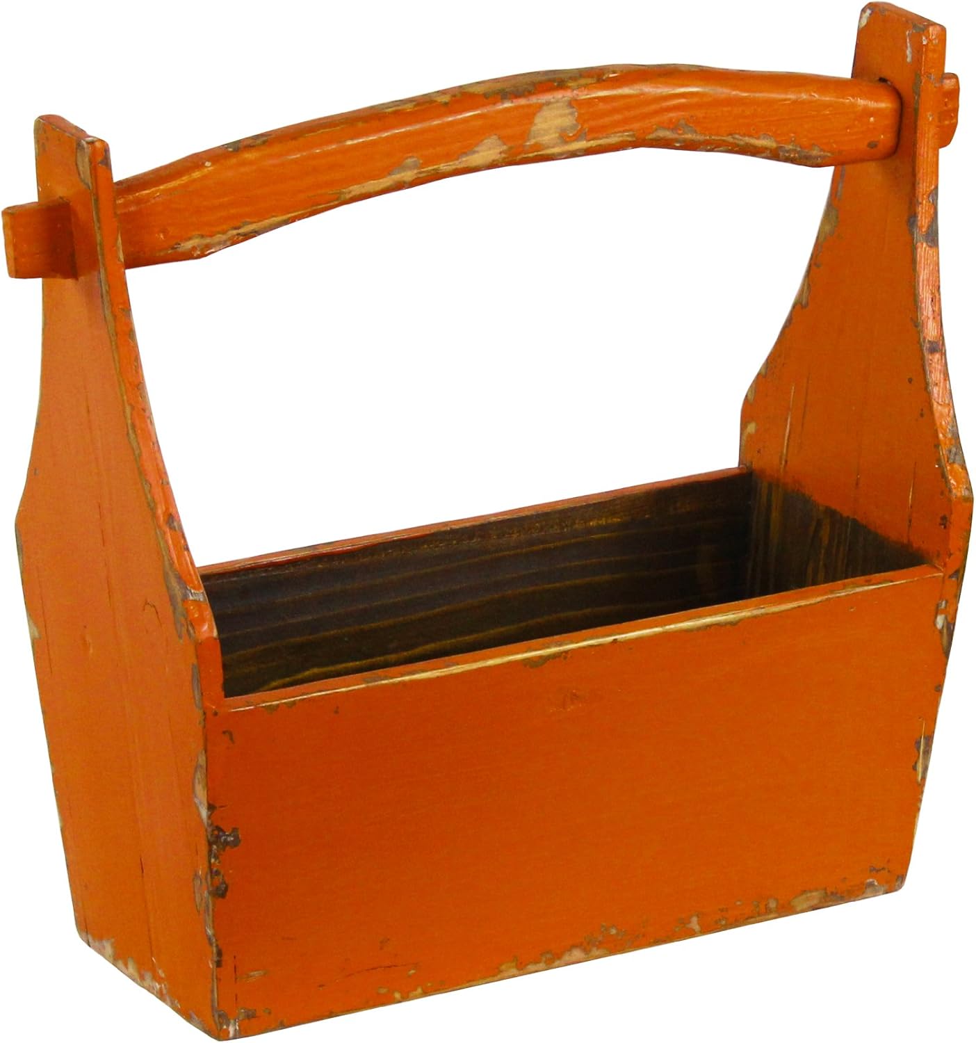 Antique Revival Wooden KnickKnack Holder, Orange Free Standing Wine Racks