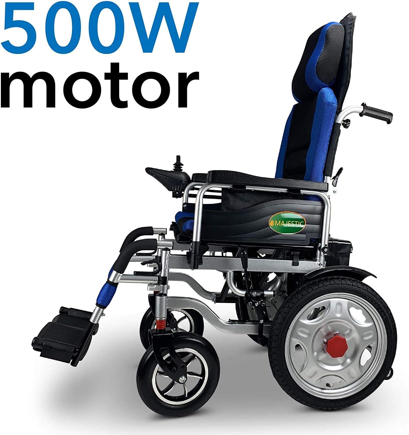 2021 Hawk Mobility Limited Edition - Reclining Ultra Lightweight 18" Wide Seat, Foldable Travel Motorized Electric Power Scooter Travel Safe Heavy Duty Wheelchair (Black, 18" Seat Width) : Health & Household