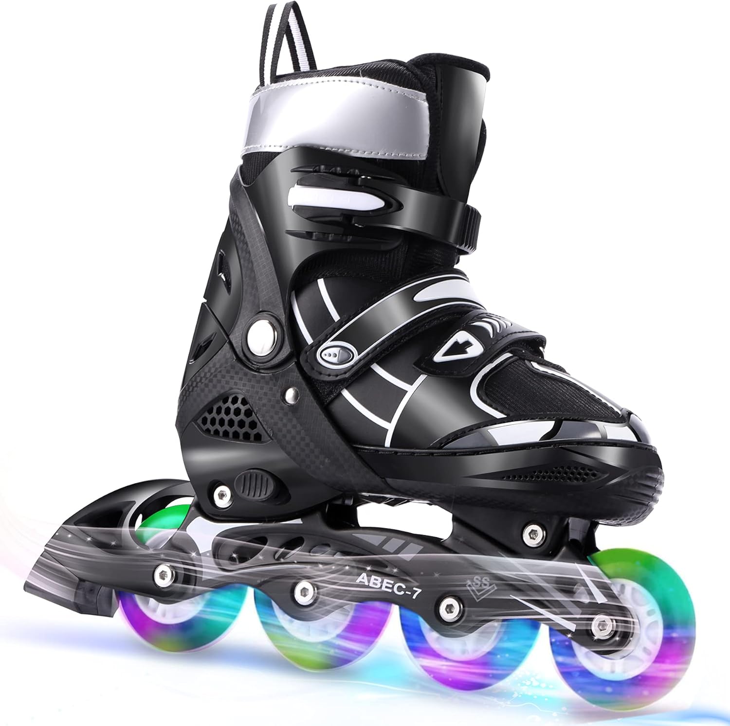 Adjustable Inline Skates for Boys, Christmas Boys Gift with Kids Light Up Inline Skates for Children Toddlers