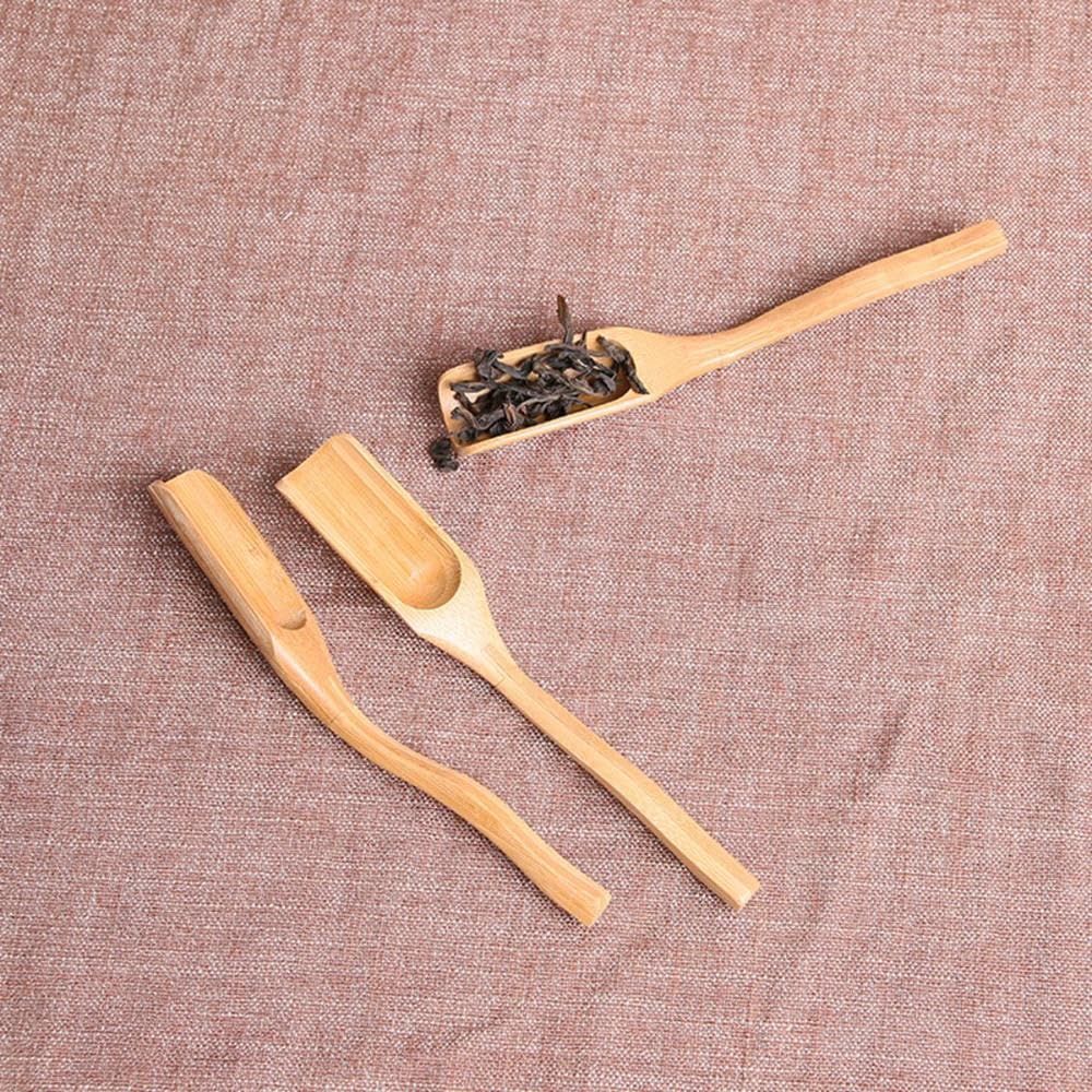 Cuchara de té suelta de bambú, cuchara de café de madera, cuchara métrica de té suelta, cuchara de sal de azúcar para condimentos naturales, cuchara de té pequeña para el hogar