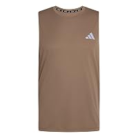 adidas Uomo Adi365 Running Essentials Tank Shirt, Khaki Six