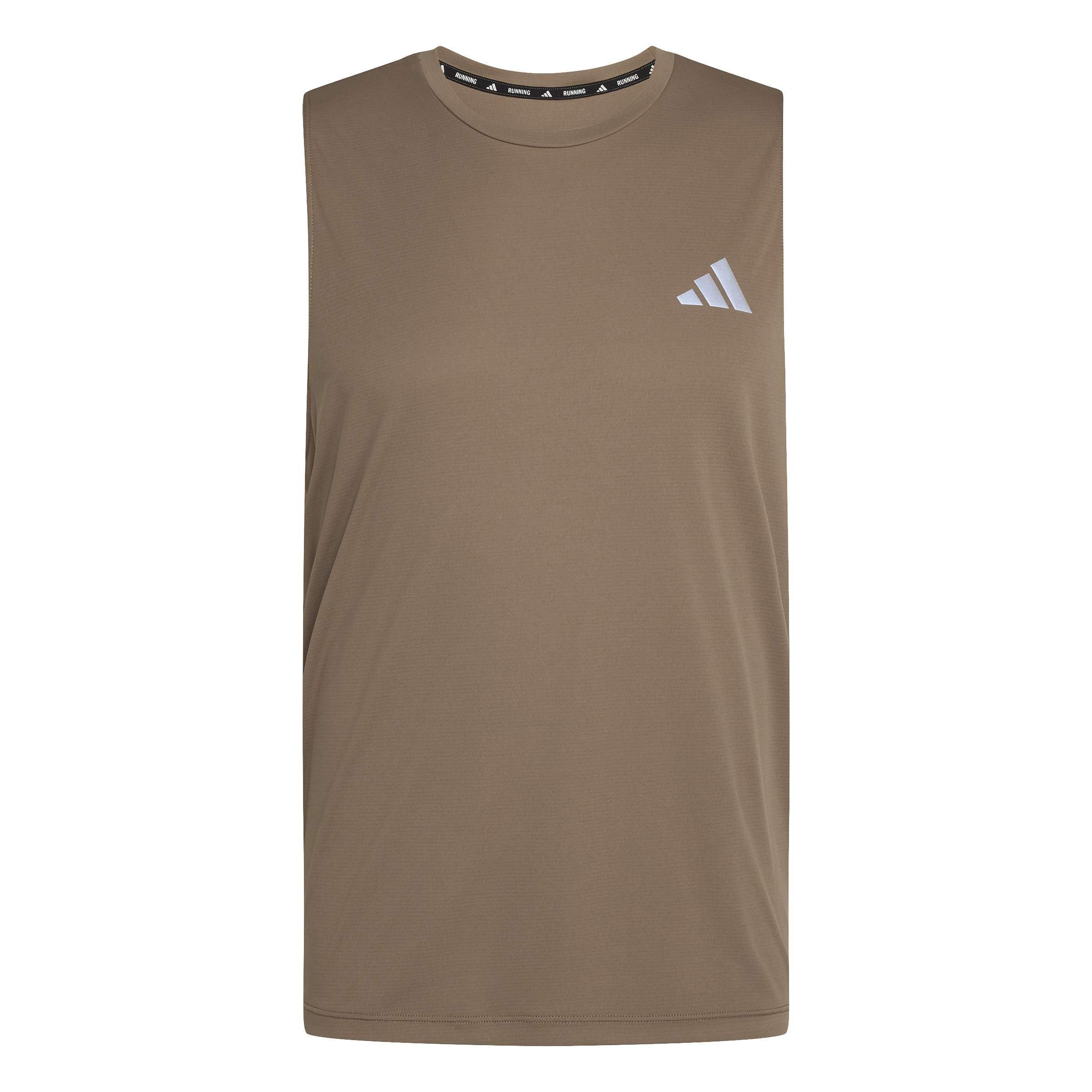 adidas Men's Adi365 Running Essentials Tank Shirt, Khaki Six, S