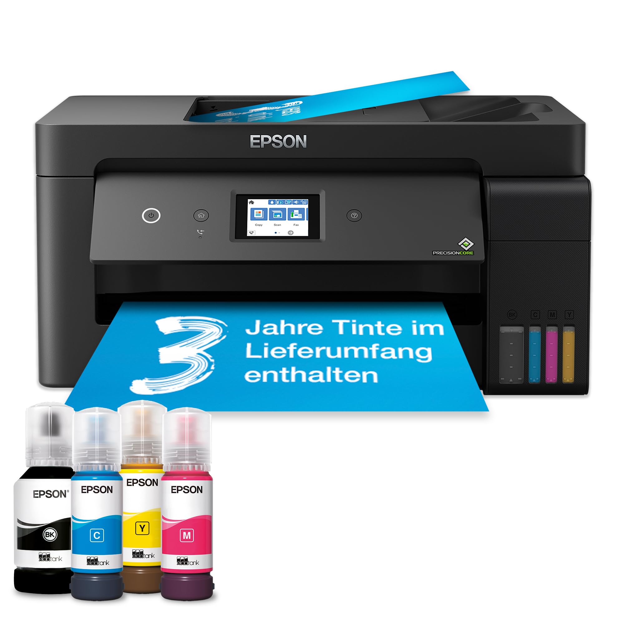 Epson EcoTank ET-15000 Tintentankdrucker | für Zuhause & kleine Büros | WLAN | A3+ | Drucken, Kopieren, Scannen, Faxen | Duplexdruck Druckening | 6.8 cm Touchscreen | 30-Blatt-ADF