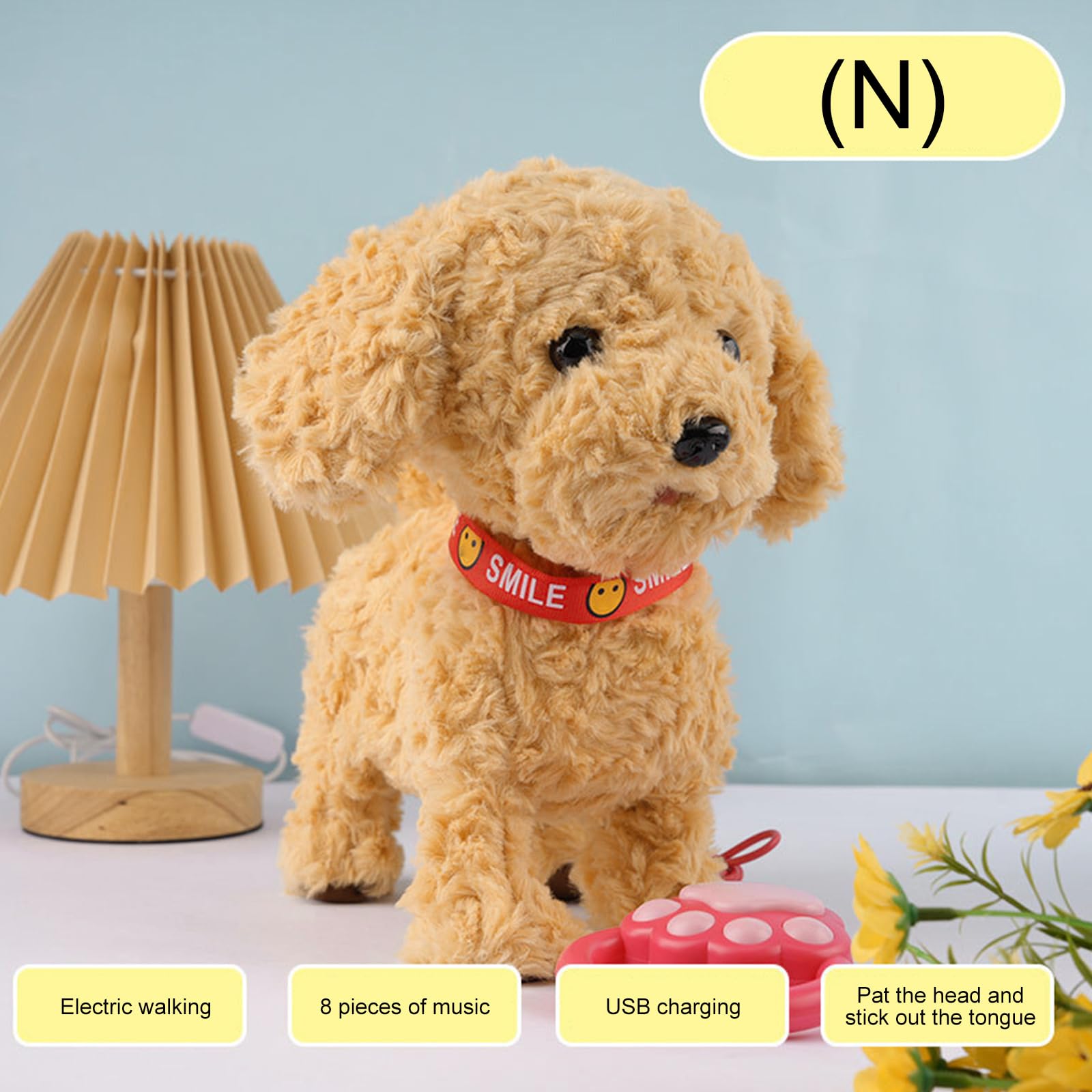 Robot Cane Wuffy 2026 Con Cucciolo Artificiale Insonne Vivente, Giocattolo Morbido per Bambini, Finge Di Vestirsi, Cucciolo Realistico di Peluche Con Telecomando e Guinzaglio