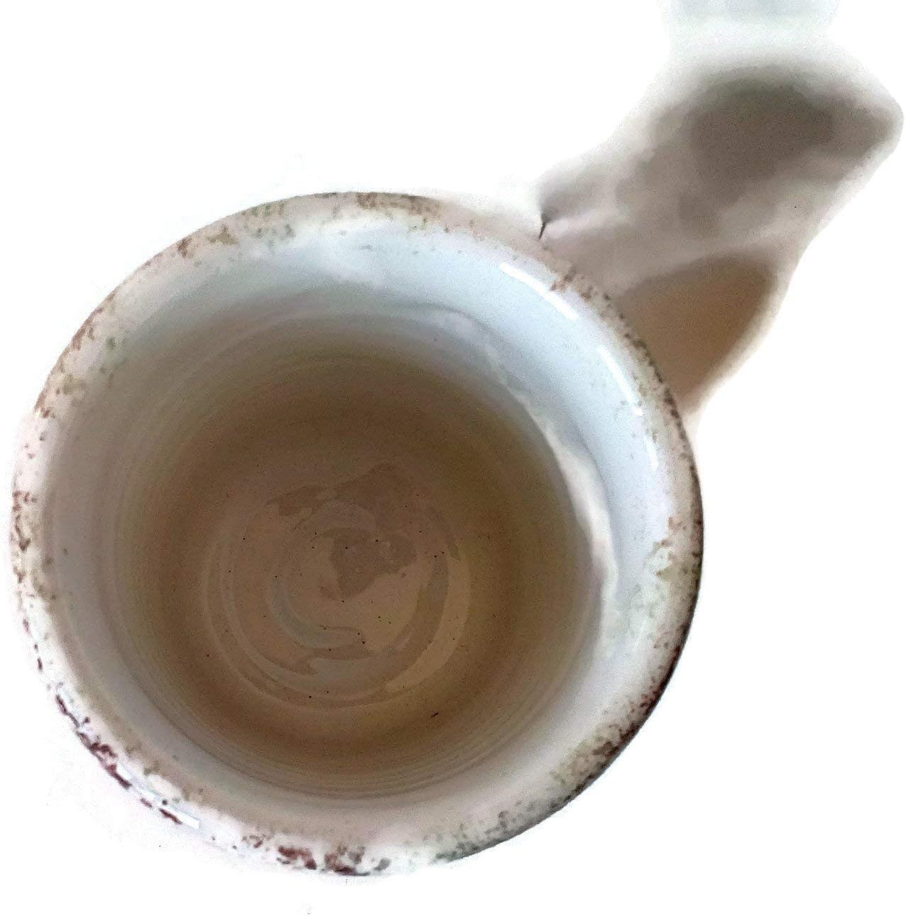 Handmade Ceramic Vase with Leaf Motifs, Pottery Utensil Holder for Kitchen Countertop