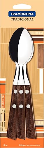 Miniatura 4 de Tramontina 22203300 - Cuchara tradicional de madera natural resistente, 7.5 pulgadas (7.5 in), juego de 3, cubiertos, blíster, ligera, de madera