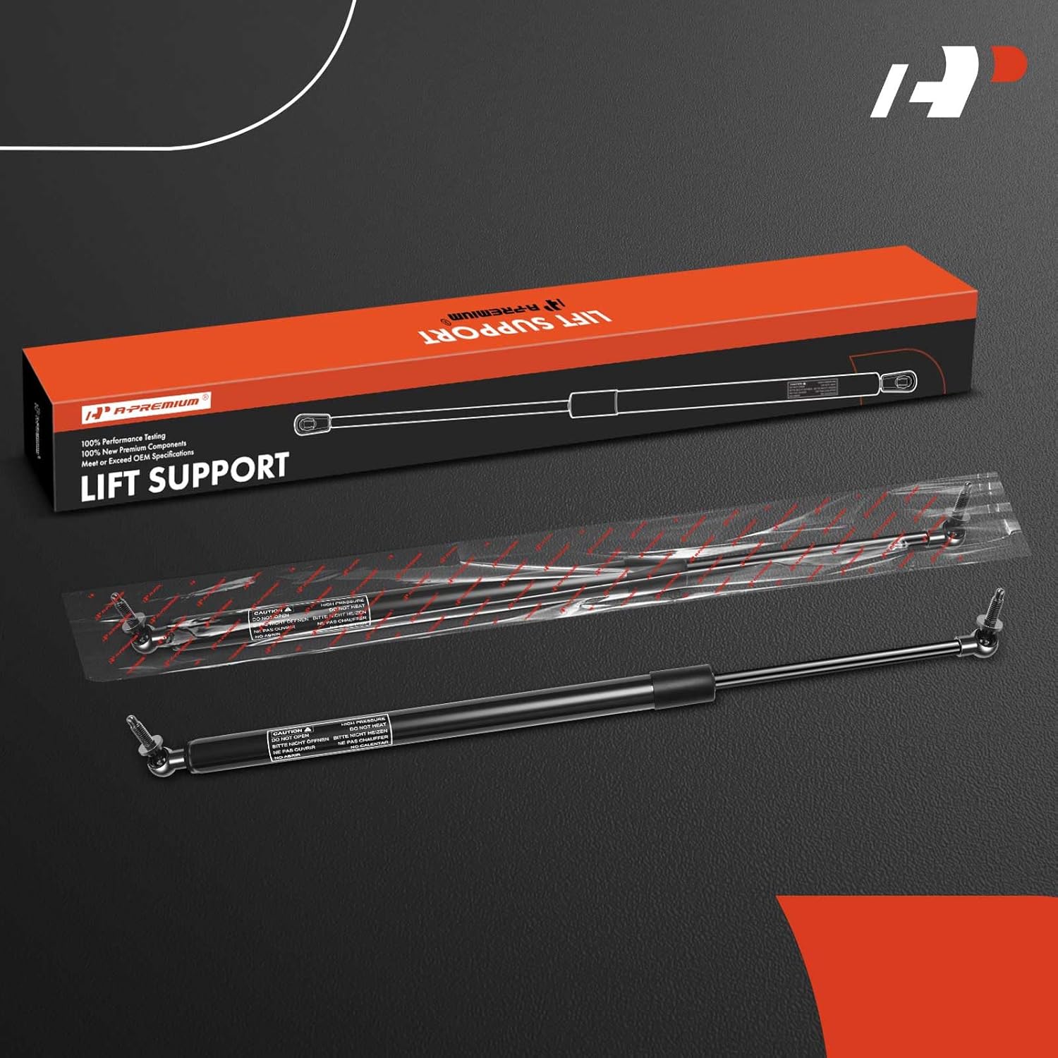 a-premium rear tailgate lift supports shock struts compatible with select chrysler, dodge and plymouth models - town & country/caravan/grand caravan/grand voyager/voyager 1991-1995, 2-pc set