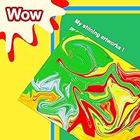 Vista 5 de Kit de pintura de mármol de agua, relleno de cesta de Pascua, artes y manualidades para niños, regalos de cumpleaños para niñas y niños de 3 años