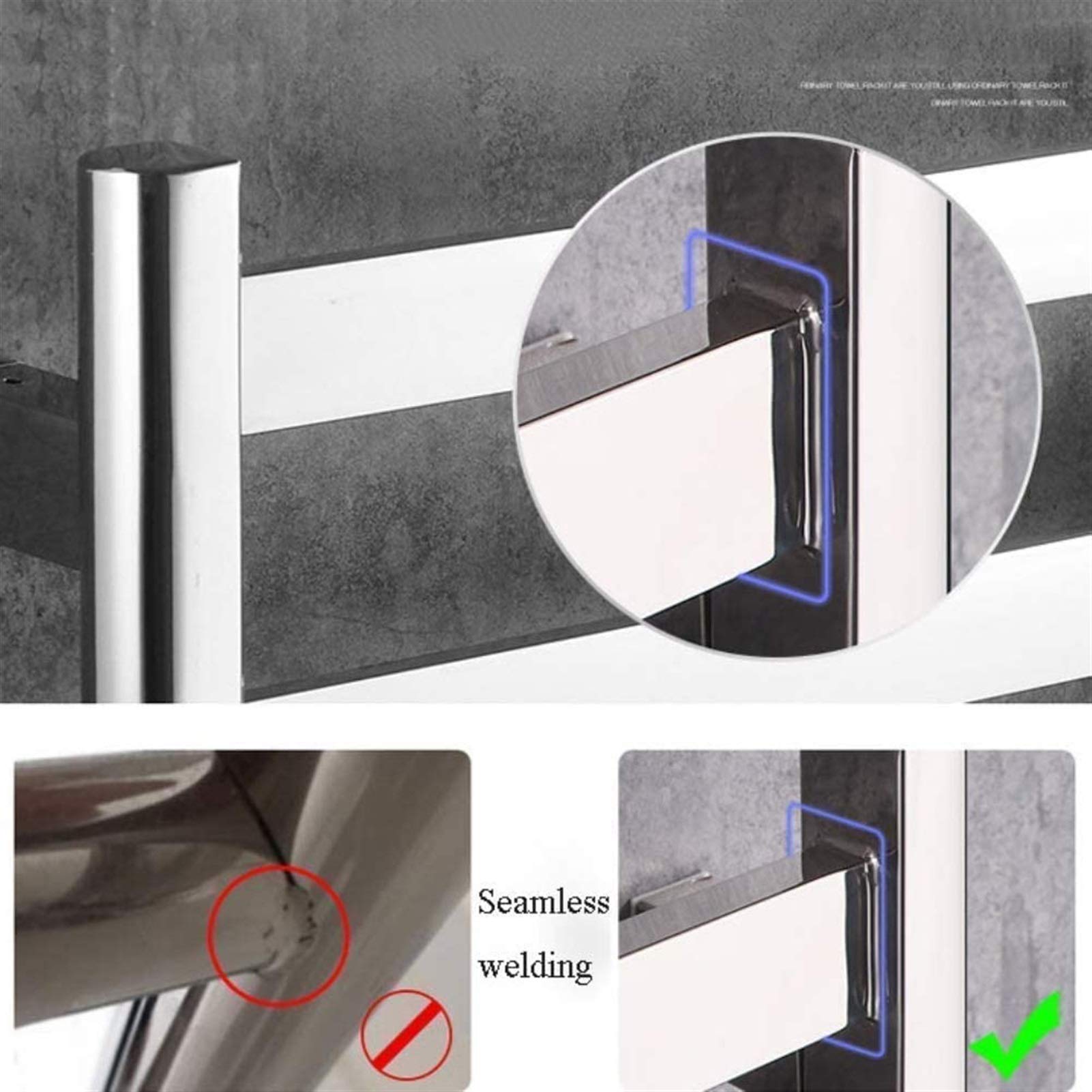 Toallero calefactable de Acero Inoxidable, toallero eléctrico, Calentador de Toallas, radiador toallero calefactable de Pared, tendedero eléctrico para baño