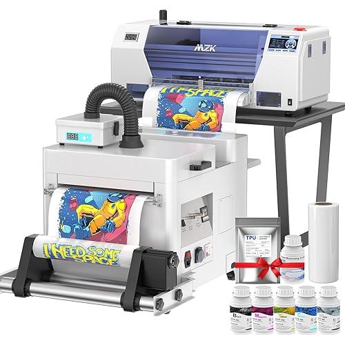 MZK A3 Plus F1080 DTF Printer(XP600 Gen2),Automatic Time Cleaning Maintenance printhead+Ink Anti-Clog Design,2X-Speed Compared to L1800,5" LED Multi-Function Display,Film Cutter,Gift Ink 2 Years