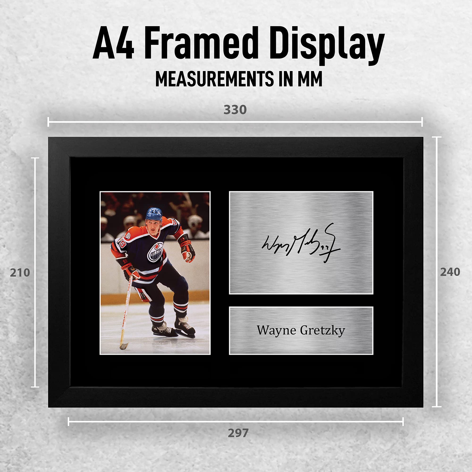HWC Trading FR A4 Wayne Gretzky Edmonton Oilers Gifts Printed Signed Autograph Picture for Ice Hockey Fans - A4 Framed - Image 2
