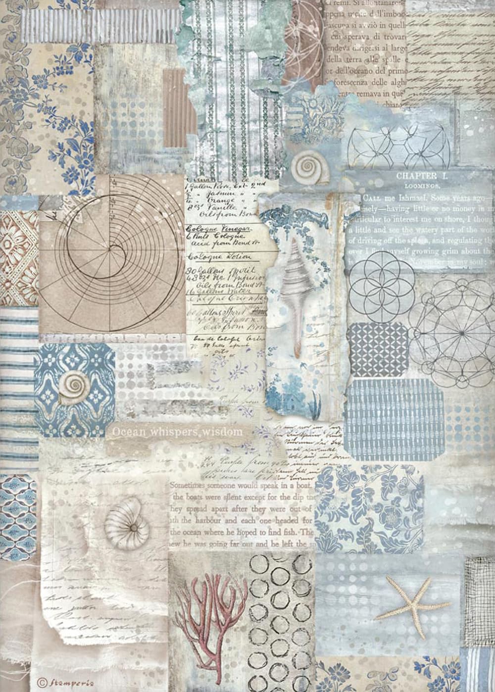 Stamperia Various A4 Rice Paper For Decoupage - Silent Sea