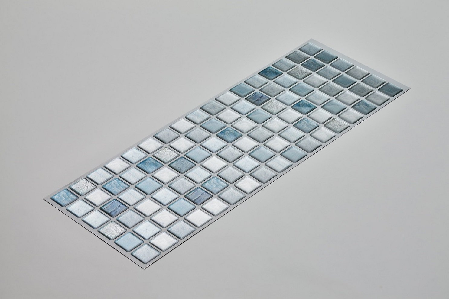 まとめ) モザイクタイルシール/リメイクシート 【クリアグレー