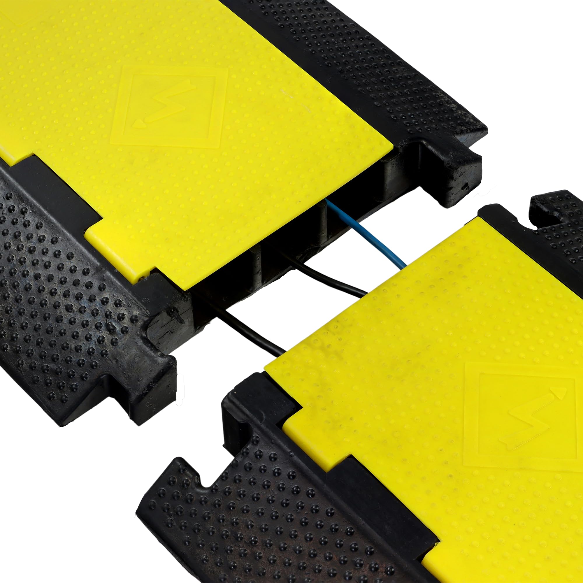 Vigil 3 Channel External Cable Guards - Floor Protector for Cables - Wire Cover - Cable Management Solution - Channel to Protect Wires & Prevent Trips - 900 x 500 x 75mm
