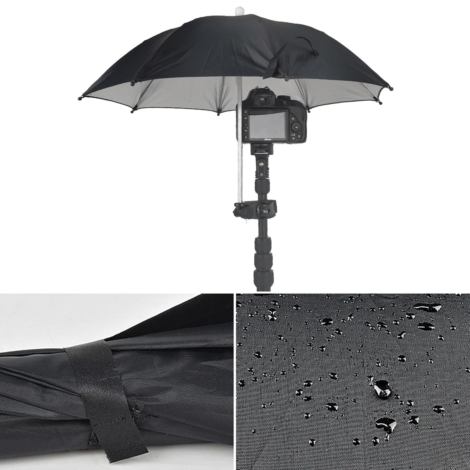 Parapluie de pluie pour appareil photo - Protection étanche pour pluie, neige, lumière du soleil, SLR, accessoire d'extérieur