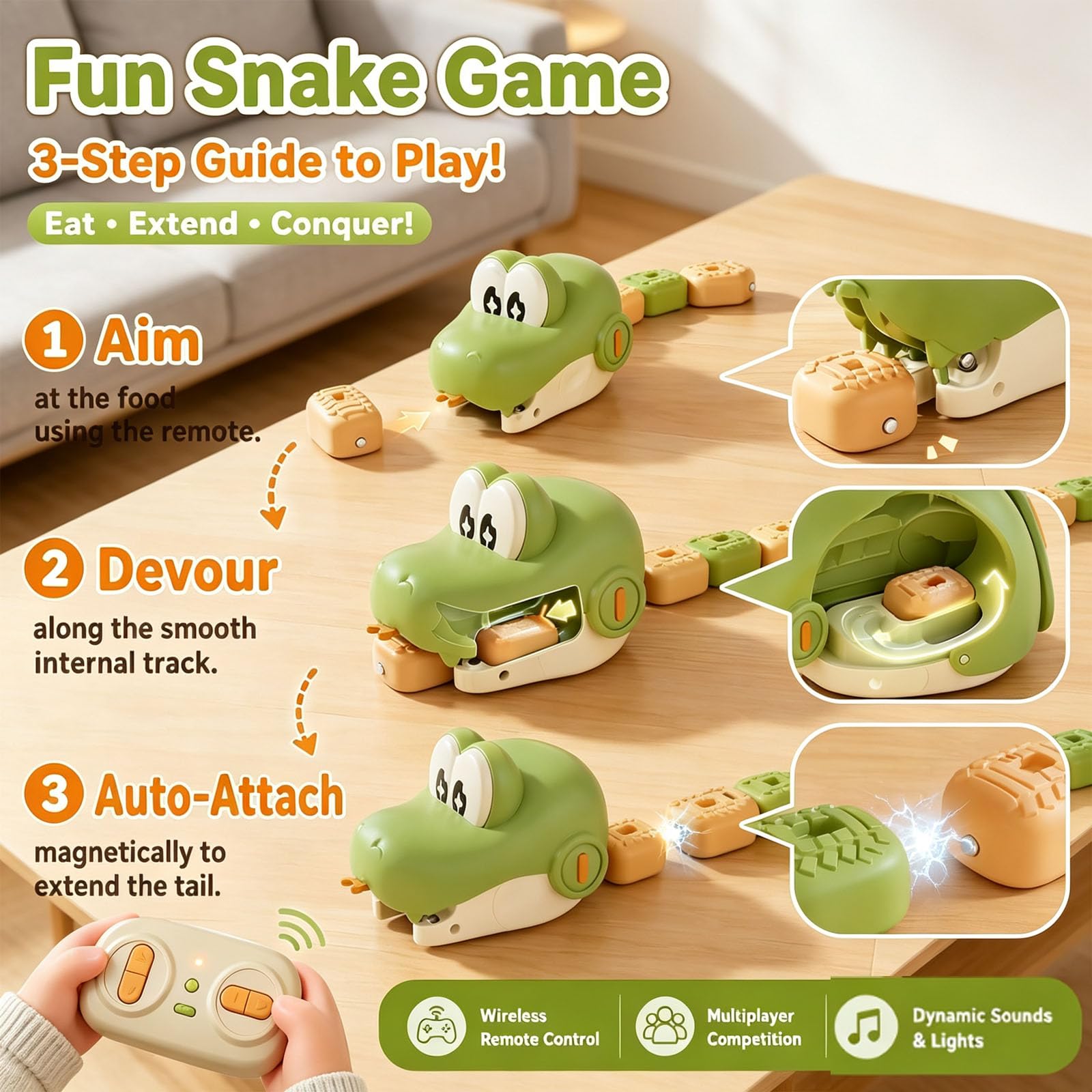 Générique Jeu de Serpent magnétique Qui se « dévore » Lui-même (A*2)