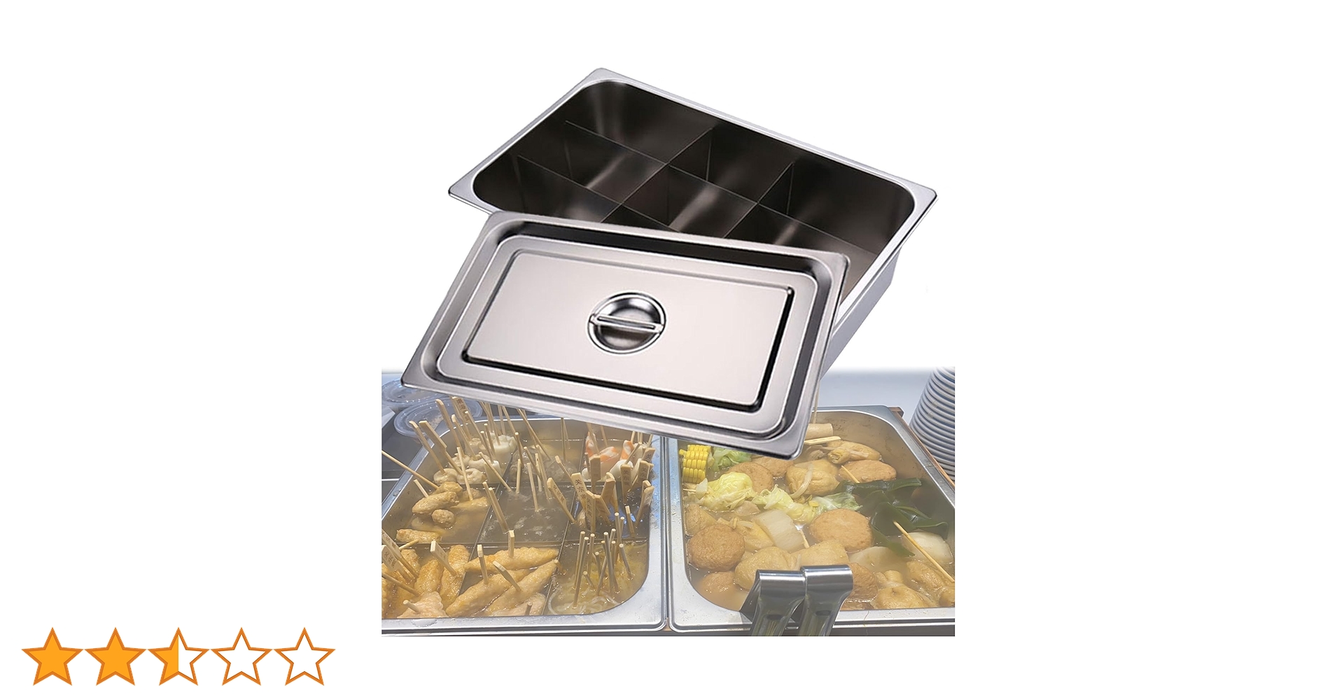 Amazon｜おでん鍋 業務用 仕切り鍋 IH ガス 多用途おでん鍋 竹串