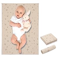 Vista 10 de Cambiador portátil de cuero vegano – Cambiador compacto impermeable para bebés – Cambiador de pañales plegable de viaje, regalos de baby shower