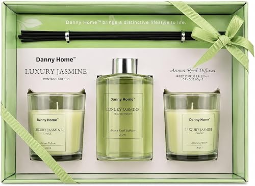 Danny Home™ Luxury Jasmine Reed Diffuser Set, 250ml + 90g