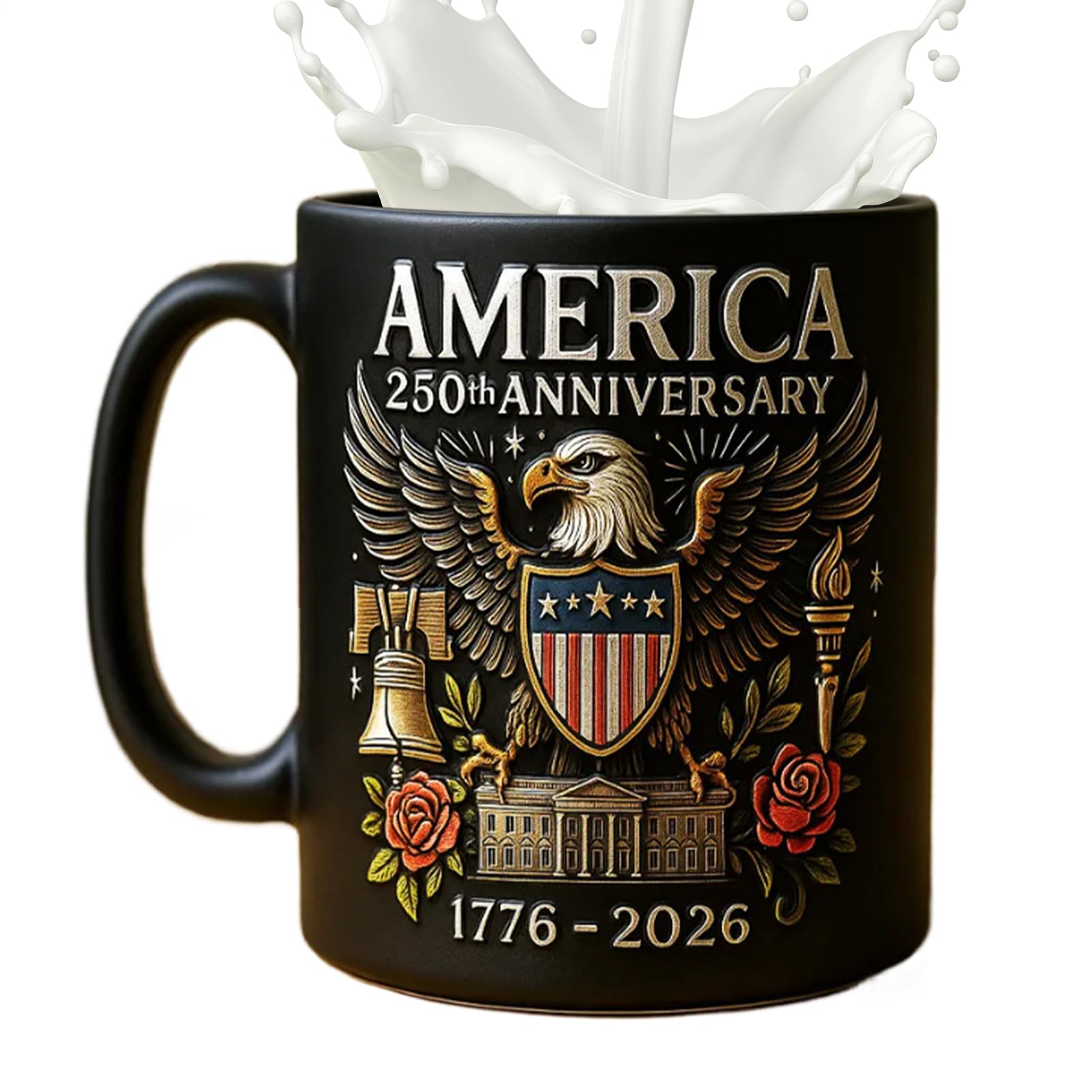 Mug Céramique Anniversaire USA 250 Ans – Tasse Armée 250e Anniversaire, Café Commémoratif Corps Des Marines | Gobelet Céramique Insigne Garde | Cadeau Collectible Pour Vétérans Hommes & Femmes |
