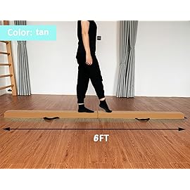 Marfula 6 FT / 8 FT / 9 FT Folding Gymnastics Beam Foam Balance Floor Beam - Extra Firm - Suede Cover - Anti Slip Bottom with Carry Bag For Kids/Adults Home Use