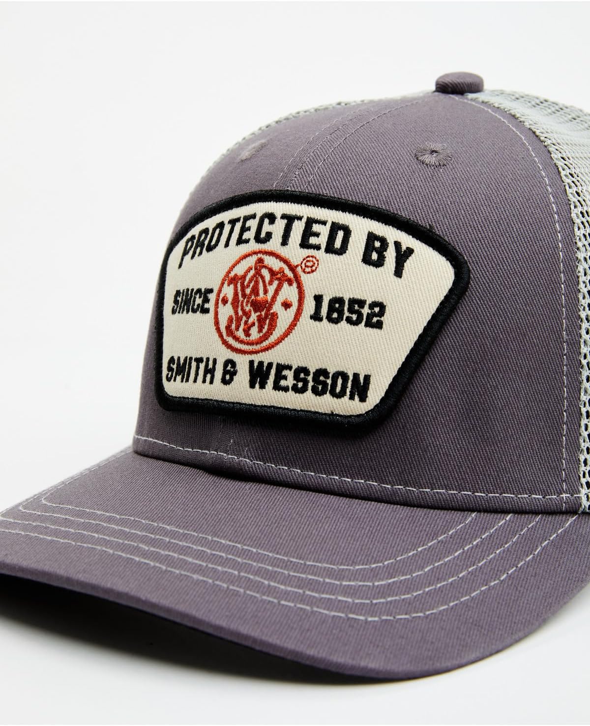 Smith & Wesson® Officially Licensed Men's Trucker Hat, Adjustable Snapback, 6-Panel Mesh Baseball Cap, One Size Fits Most - Image 2