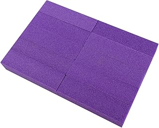 FRCOLOR 10 Pcs Limas de Unha Arte Buffer de Esponja de Unha Conjunto de Arquivos de Lixa Bloco para Salão de Casa Manicure Profissional Bloco de Polimento de Unhas (Roxo)