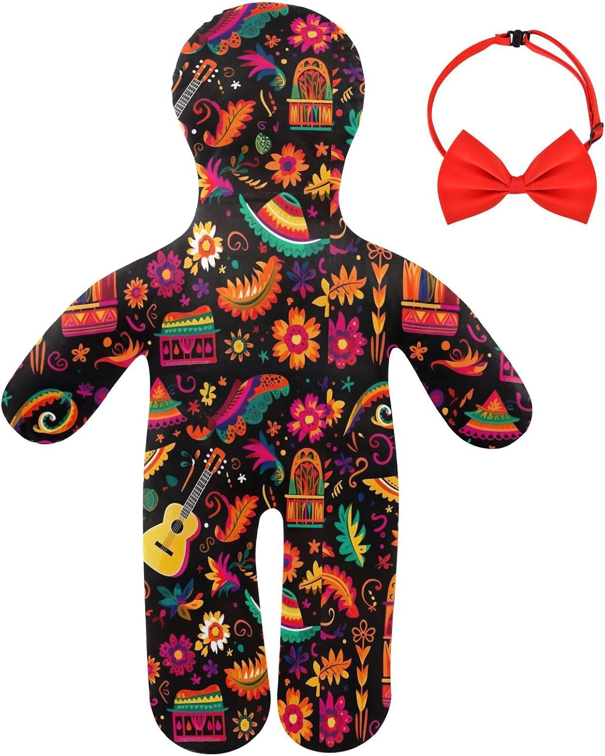 Mexico Holiday Pattern Human-Shaped Pillow Soft Body Pillows Washable Velvet Pillows for Anxiety Relief Sleeping Cuddling & Support