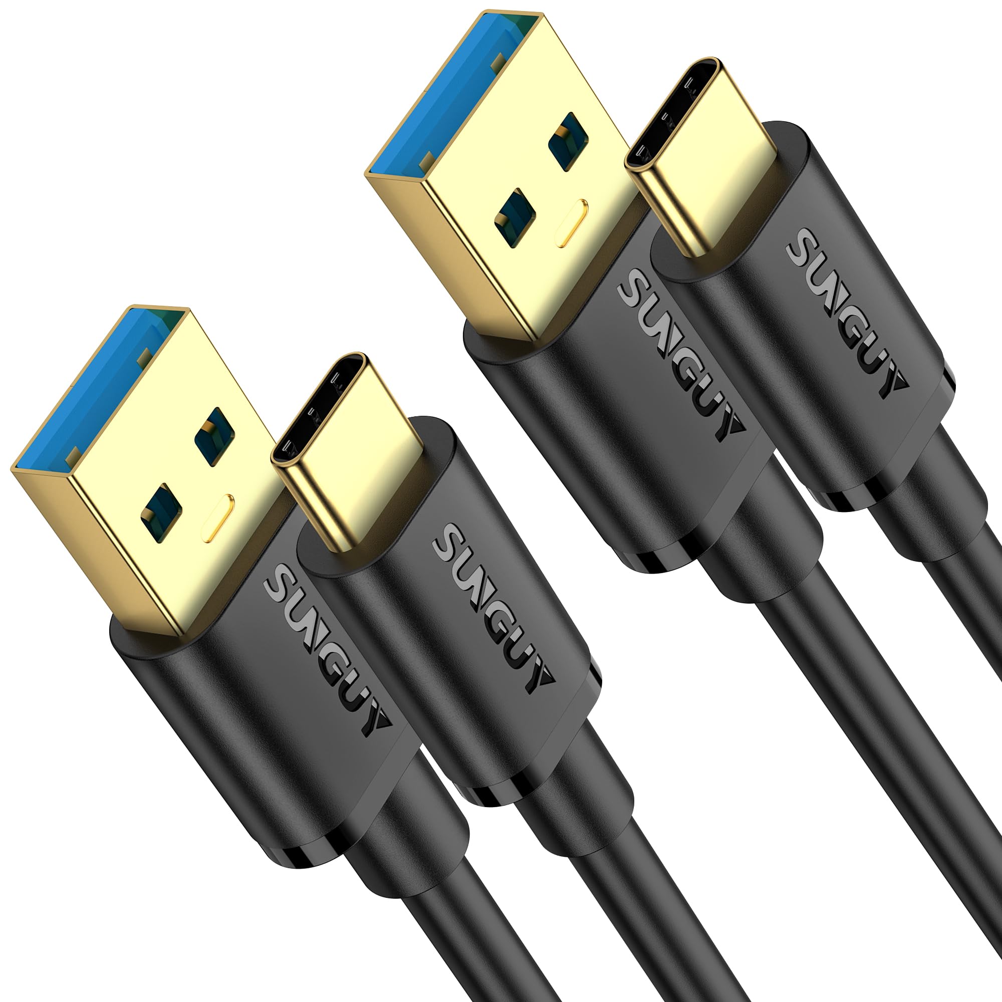 SUNGUY 10Gbps Android Auto USB C Cable 3.3FT [2Pack], 3A USB C 3.1 Gen 2 Data Cable Fast Charging, USB C Carplay Cable for iPhone 16 15 Pro/Pro Max/Plus, Samsung Galaxy S23, iPad Pro, Pixel, LG