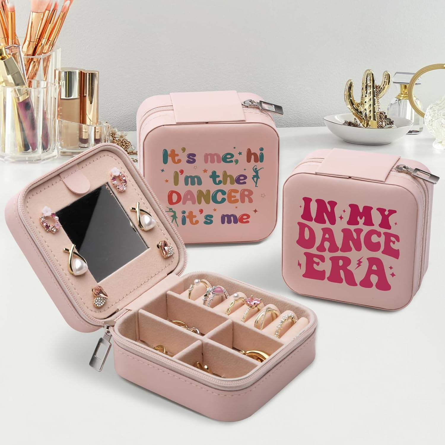 Dancer Dance Gifts Jewelry Box, Era Gifts for Dancers Friends, Teammate Travel Jewelry Case image 4