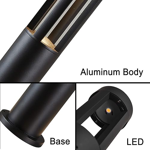 Miniatura 3 de Luces LED para camino de paisaje, 10 W, 2 pies23.6 in de altura, impermeable, de aluminio, cilíndrica, para jardín, iluminación de área extendida,