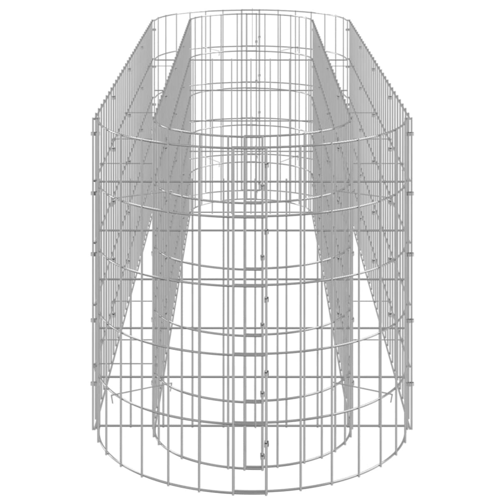 Gabionen-Hochbeet, Kräuterspirale, Hochbeet Im Garten, Pflanzkübel, Pflanzsteine, Verzinktes Eisen 190x50x50 cm